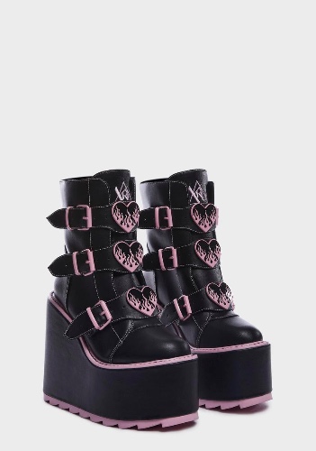 Dune Lo Hearts On Fire Platform Boots | US 11