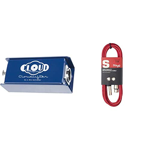 Cloud Microphones, Cloudlifter, CL-1, Microphone Amplifier & Stagg SMC3 CRD 3 m XLR to XLR Microphone Cable - Red - + Cable, Red