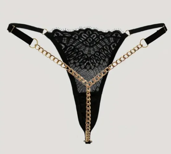 Low Waist Semi-sheer T-back Panties