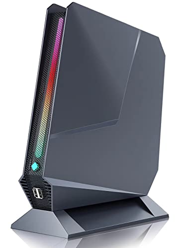 Mini Gaming PC, Intel I9-9880H(up to 4.8GHz) 8C/16T GTX1650 NVIDIA Mini PC 32GB DDR4 1TB NVMe SSD RGB Lights Desktop Computer Windows 11 Pro, 2X HDMI Type-C WiFi 6E BT 5.3, 6X USB Ports - i9-9980H | GTX1650/32GB RAM 1TB ROM