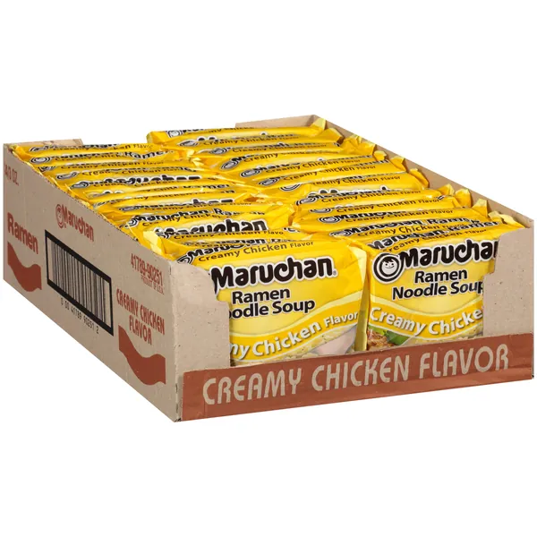 Maruchan Ramen Creamy Chicken Flavor, 3 Oz, Pack of 24 - Creamy Chicken