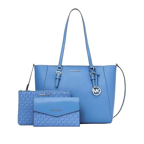 Michael Kors Charlotte Large 3-in-1 Tote Crossbody Handbag Leather