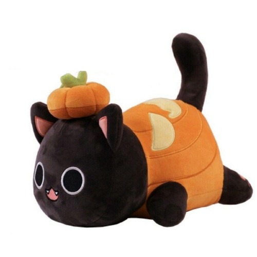 Werewolf Cat Plush Toys Cute Aphmau Plush Doll Toys Meemeows Cat Food Plushies Stuffed Animal Gift for Kids (25cm, Pumpkin Cat)