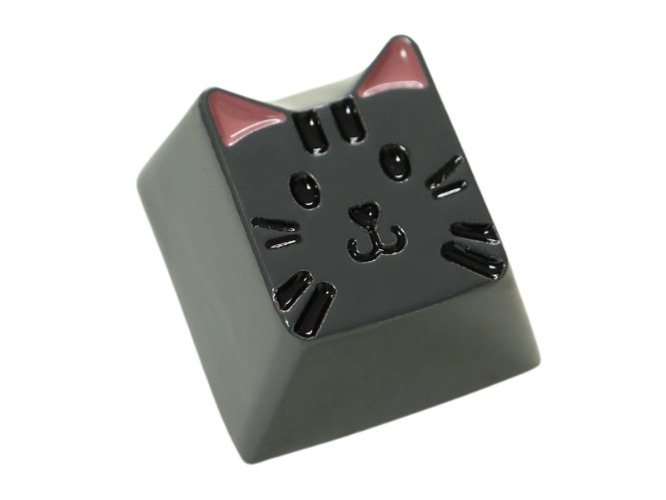 Cute Cat Keycaps - Grey Cat