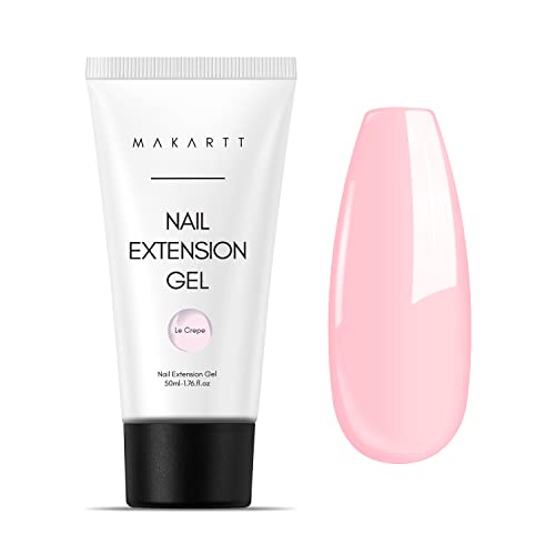 Makartt Poly Nail Gel, Light Pink,50ML Gel Builder for Nail Extension Nail Strengthener Hard Gel for Nails Beauty Gift Sets Trendy Nail Art Design Salon Fall Winter Color Nail Easy DIY at Home 50ML - Light Pink