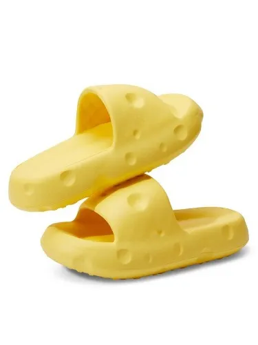 Cheese Cloud Slides for Women Cheese Slippers Non-slip Sandals Shower Shoes Soft Thick Sole House Slippers | SHEIN USA