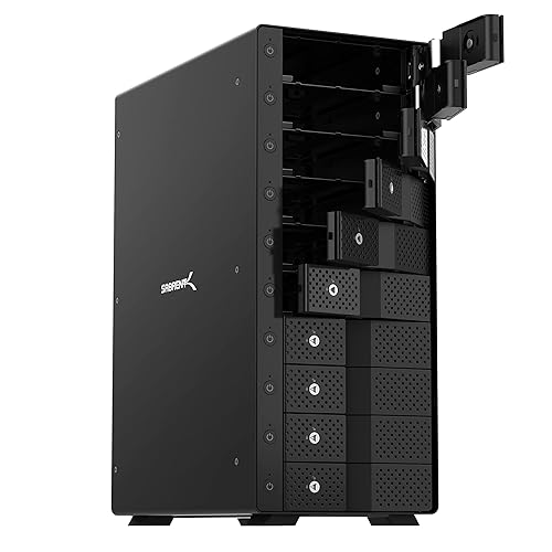 SABRENT 10 Bay 3.5” SATA Hard Drive Tray Less Docking Station (USB 3.2 Type C and Type A) (DS-UCTB) - 10 BAY