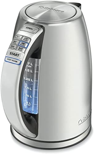 Cuisinart 1.7-Liter Stainless Steel Cordless Electric Kettle with 6 Preset Temperatures - PerfecTemp - Stainless Steel