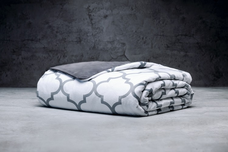 Weighted Blanket - Blanket + Cover / Bamboo Lyocell + Minky | Lattice / 15 lbs | 54"x72"