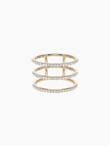 Triple Diamond Band - K 1/2 (US 5.75)