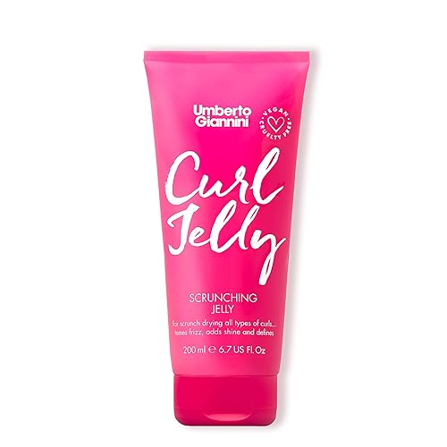Umberto Giannini Curl Jelly Scrunching Jelly 7 fl Oz - Frizz Solution Defining Hair Gel for 2a-4c Curly, Wavy, Coily Hair - Vegan & Cruelty-Free - 6.7 Fl Oz (Pack of 1)