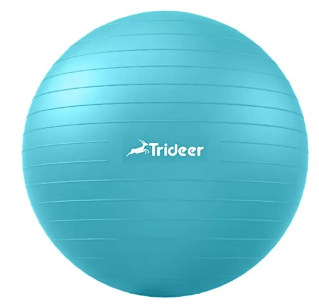 Trideer Yoga Ball Exercise Ball for Working Out, 5 Sizes Gym Ball, Birthing Ball for Pregnancy, Swiss Ball for Physical Therapy, Balance, Stability, Fitness, Office Ball Chair, Quick Pump Included