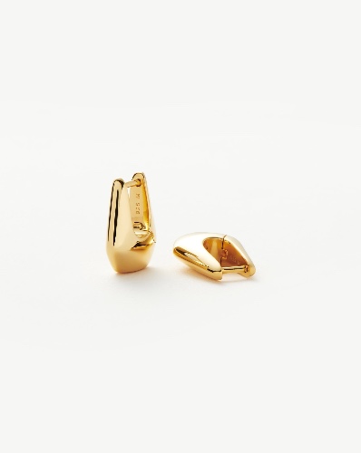 Lucy Williams Arco Small Hoop Earrings  | 18ct Gold Vermeil | 18ct Gold Vermeil