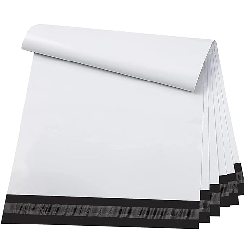 Metronic Poly Mailers 9x12 200 Pack, Strong Adhesive Shipping Bags for Clothing, Waterproof and Tear-Proof Shipping Envelopes, Mailers Poly Bags Packaging Bags for Shipping in White - White - 9x12 200pc