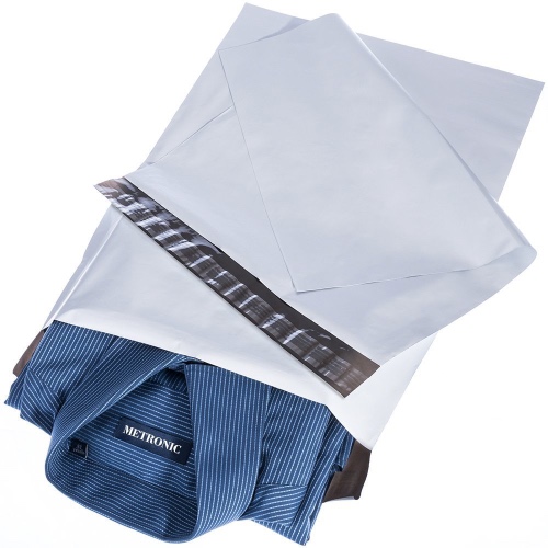 Metronic Poly Mailers 12x15.5 100 Pcs | Medium Shipping Bags for Clothing | Mailing Bags for Small Business, Shipping Envelopes, Packing Bags in White - White 12x15.5 100PC