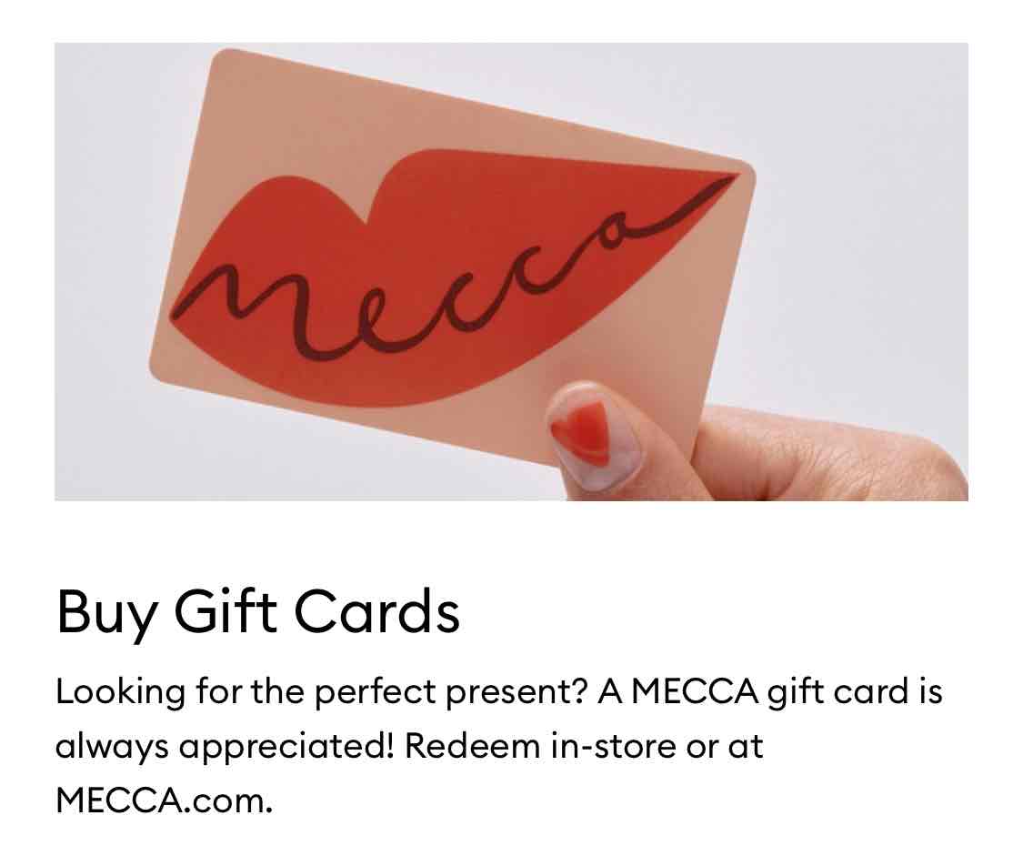 MECCA Gift Card ($100)