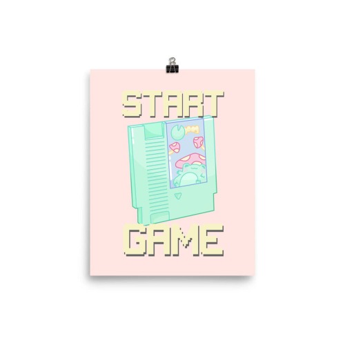 Start Game NES | Poster | Retro Gaming - 8″×10″