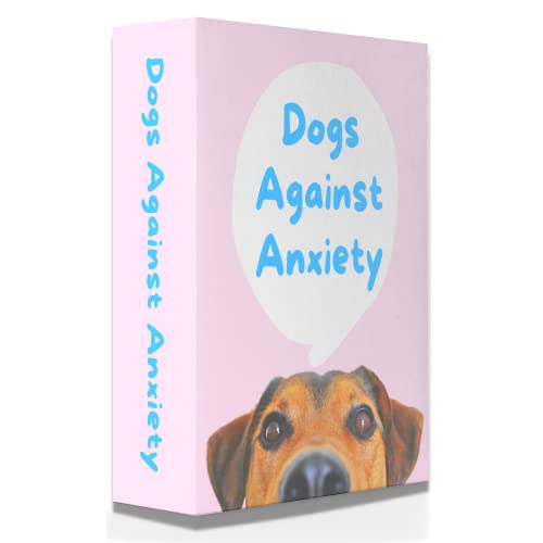 Catchyourdreams Dogs Against Anxiety Cards - 50 Cards for Self Esteem and Stress, Affirmations for Anxiety Emotions Oracle Tarot Self Therapy (Dogs Against Anxiety) - Dogs Against Anxiety