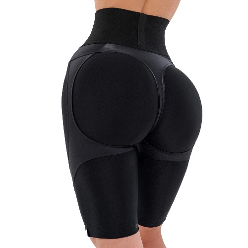 Bona Fide Premium Quality High Waist Biker Shorts for Women with Push Up - Butt Lifting Shorts for Cycling, Running, Workout - Cycling Extra Sex-push Up Corsage Lyc Black Skin X-Small