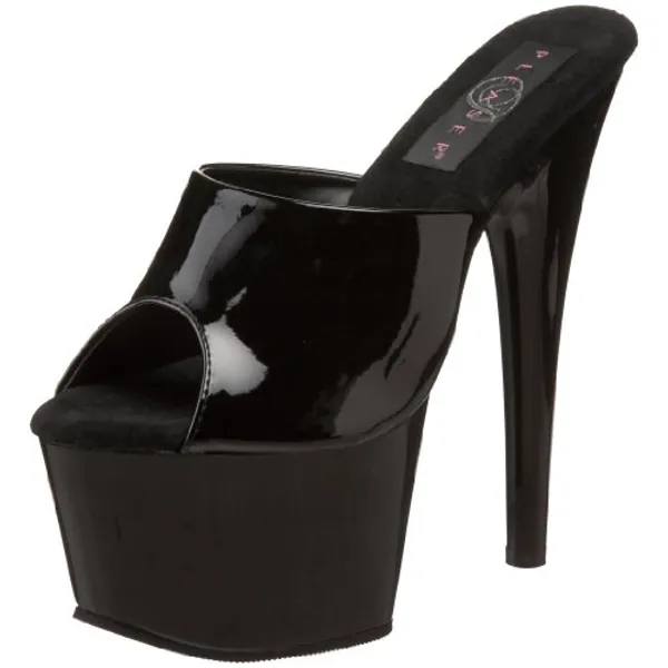 Pleaser ADORE-701 Blk Leather/Blk