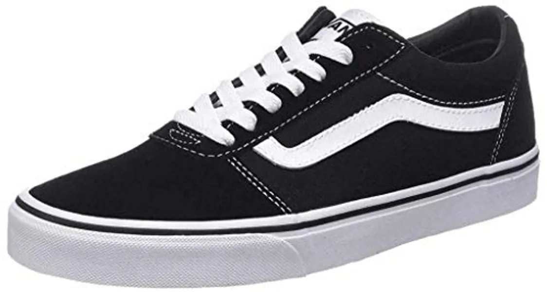 Vans Ward, Zapatillas Hombre - 44 EU - Suede Canvas Black White