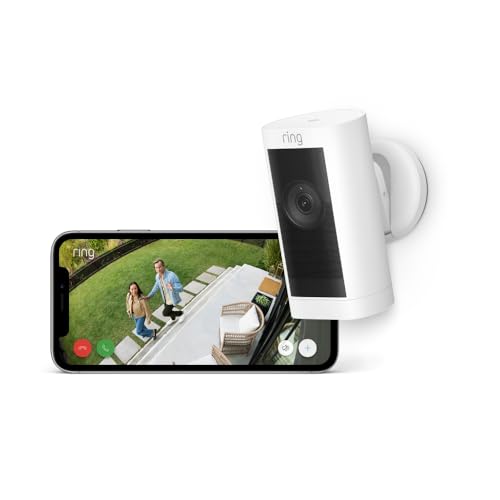 Introducing Ring Stick Up Cam Pro Battery by Amazon | Wireless Security Camera with 1080p HDR Video, 3D Motion Detection, alternative to CCTV | 30-day free trial of Ring Protect - White - Battery - 1 Camera