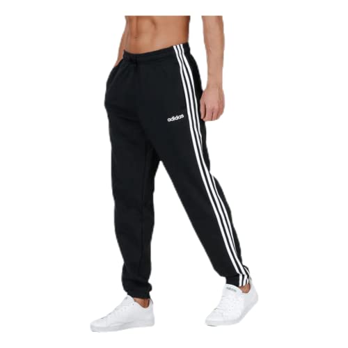 adidas Herren Jogginghose Essentials 3-Streifen Tapered - M - Black White 078