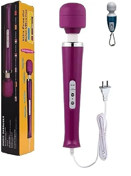 Gajoin Power Big Handheld Electric Back Body Vibrating Massager for Woman Adult Sport Recovery Muscle ACH Pain Shoulder Neck Leg Back Hand Foot Massage Tool Purple Big Massager and Blue Mini Toy