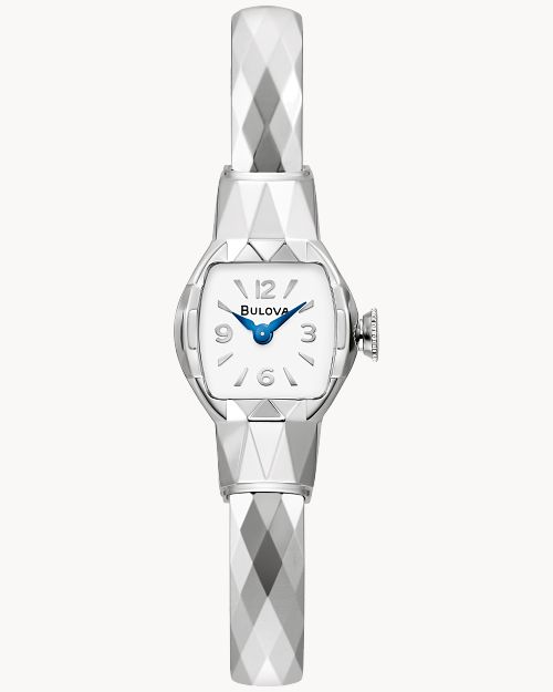 Silver-Tone Dial Stainless Steel Bangle American Girl 96L333 | Bulova