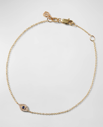 Small Diamond Evil Eye Bracelet