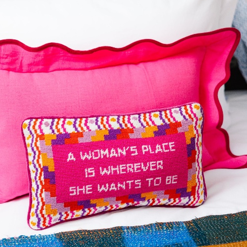 Wherever She Wants Needlepoint Pillow | Default Title