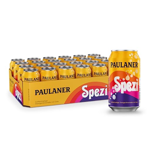 Paulaner Spezi, 24er Dosentray, EINWEG (24 x 0,33l) - Paulaner Spezi 24 x 0,33l - Single