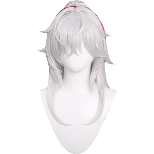 【Ready For Ship】DokiDoki Game Honkai: Star Rail Cosplay Jingyuan Cosplay Wig Jing Yuan Long Silver / Hairband | Jingyuan Wig Only-Ready For Ship