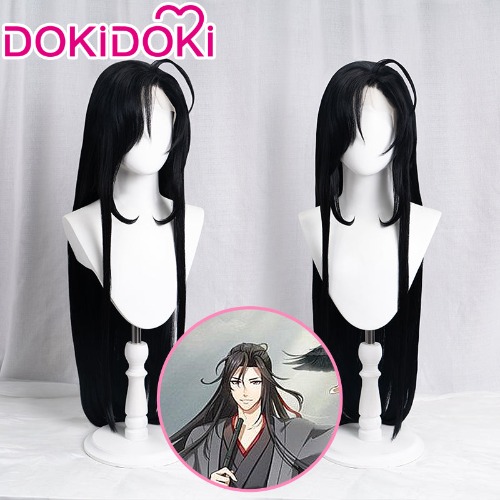 【Front Lace】DokiDoki Anime Dao Mo To Shi Cosplay Shounen Wei Wu Xian Wig Mo Dao Zu Shi Wei Wuxian Long Black MDZS | Wei Wu Xian-Order Processing Time Refer to Description Page