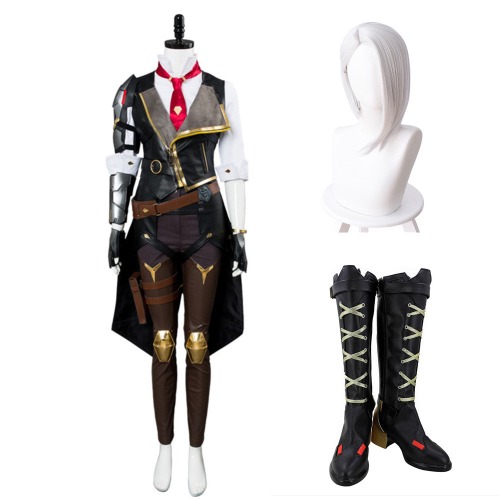Overwatch Ashe Elizabeth Caledonia Outfit Halloween Carnival Suit Cosplay Costume | Female / Costume + Wig + Shoes / M
