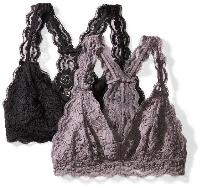 Mae Women's Racerback Lace Plunge Bralette (for A-C cups)