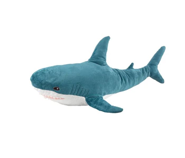 Plush Shark Toy Pillow, 31-inch Giant Shark Plush Animal Toy Super Soft and Cute Pillow Children’s Boys and Girls Room Decoration Bedtime Gift (80CM,Blue ) (Blue) - Blue