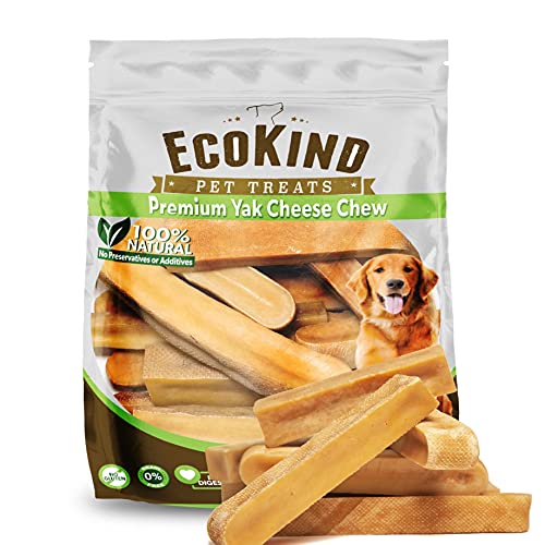 EcoKind Pet Treats Gold Yak Dog Chews | Grade A Quality, Healthy & Safe for Odorless, Treat for Dogs, Keeps Dogs Busy & Enjoying, Indoors & Outdoor Use, Made in The Himalayans (2 lb. Bag) - 2 Pound (Pack of 1)