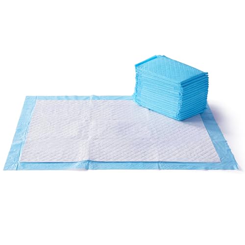 Amazon Basics Dog and Puppy Pee Pads with 5-Layer Leak-Proof Design and Quick-Dry Surface for Potty Training, Heavy Duty Absorbency, X-Large, 28 x 34 Inch - Pack of 25, Blue & White - Heavy Duty - X-Large (25 Count)