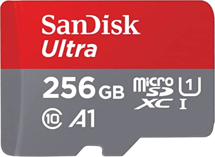 SanDisk 256GB Ultra microSDXC 150MB/s+SD Adapter, Black - 256GB - Single Pack