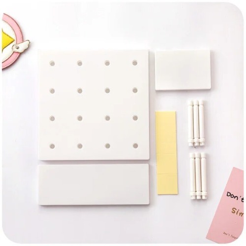 Pegboard Display Wall Organizer for Storage Kawaii Gaming Set Up - 6 Colors - white