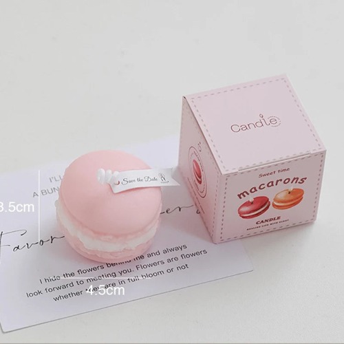 Adorable Pastel Macaron Scented Candle - White Peach Oolong