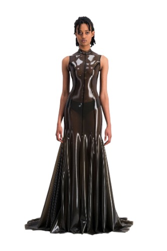 TRANSLUCENT LATEX GOWN — AVELLANO | Official website