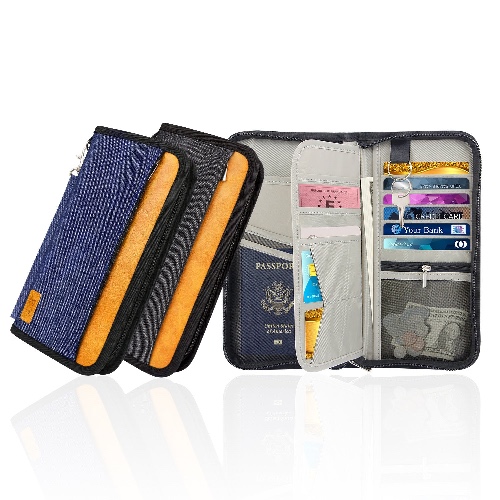 Smart Traveler Passport Holder With RFID Blocker - MIDNIGHT BLACK DENIM