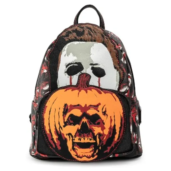 Loungefly Halloween 2 Michael Myers Pumpkin Womens Double Strap Shoulder Bag Purse
