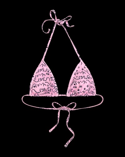 MALFUNCTION BIKINI TOP BABY PINK | L/XL