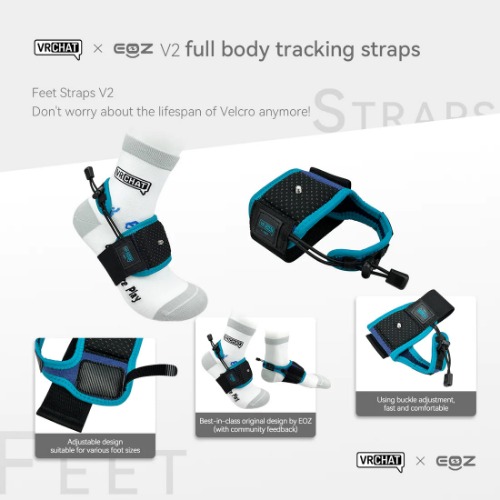 VRChat x EOZ FullBody Tracking Straps V2 | Feet Straps V2.5 ( Index String Design L&R )