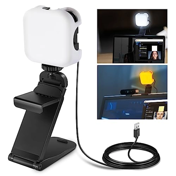 NEEWER LED Streaming Light with Mac/PC APP Control, 2 in 1 Monitor Mount & Stand, Ultra Bright 2900K-7000K USB Laptop Computer Webcam Lighting for Streaming, Video Conferencing, Zoom Meeting, PL81 PRO