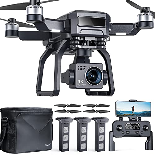 Bwine F7 GPS Camera Professional Drone with FAA Certification Completed for Adults 4K Night Vision, 3-Axis Gimbal, 2 Miles Long Range, 75 Mins Flight Time, with 3 Battery, Auto Return+Follow Me+Fly Around+Beginner Mode