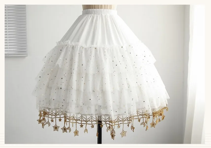 Moon Star Mid-length Lolita Petticoat 25.6in Long